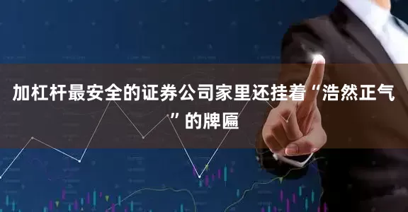 加杠杆最安全的证券公司家里还挂着“浩然正气”的牌匾